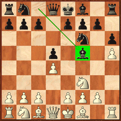 Diagramma animato che mostra le due mosse successive dopo 4.Cc3, cioè 4...Af5 o 4...c5.